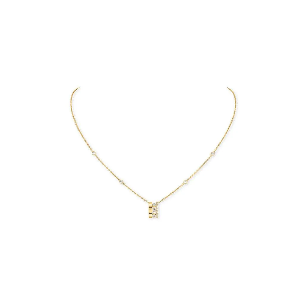 0.33ctw Yellow Gold Diamond Pavé Necklace