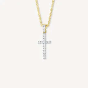 10K Small Diamond Gold Cross