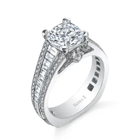 18K White Gold Diamond Engagement Ring