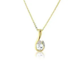 9ct Gold Diamond and White Topaz Necklet - MMCH038-6YDTZ