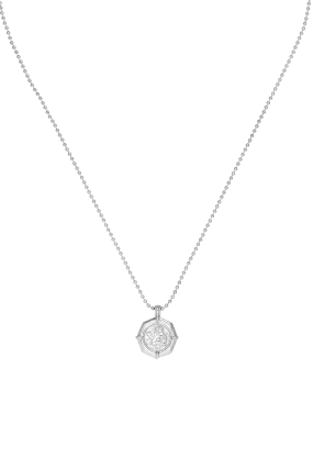 Angel Coin Necklace Silver