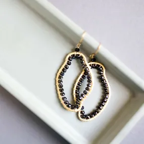 Black Spinel Freestyle Earrings