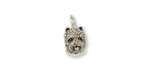 Cairn Terrier Charm Jewelry Sterling Silver Handmade Dog Charm CNWT13-C