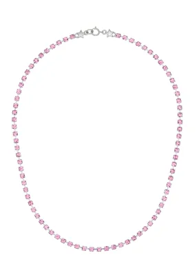 Crystal Choker in Silver - Rosa