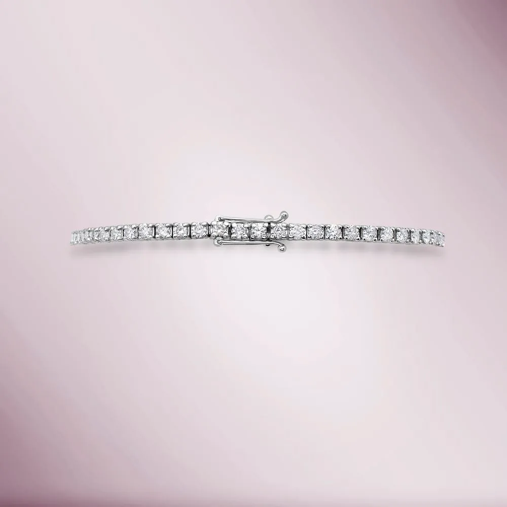 Diamond Tennis Bracelet (1.00 ct.) 4-Prongs Setting - Made in Italy