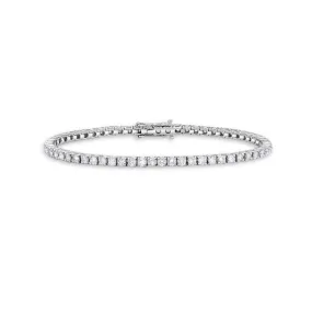 Diamond Tennis Bracelet (2.00 ct.) 4-Prongs Setting - Made in Italy