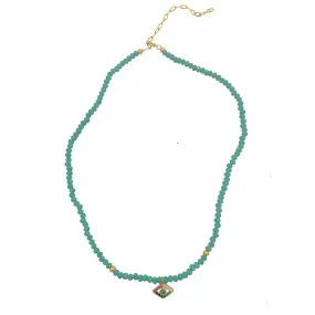 Evil Eye Beaded Necklace gold