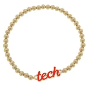 Gameday Enamel Script Stretch Bracelet - Gold