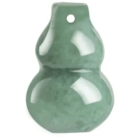 Genuine Jadeite Elegance: Unisex Gourd Pendant for Positive Vibes