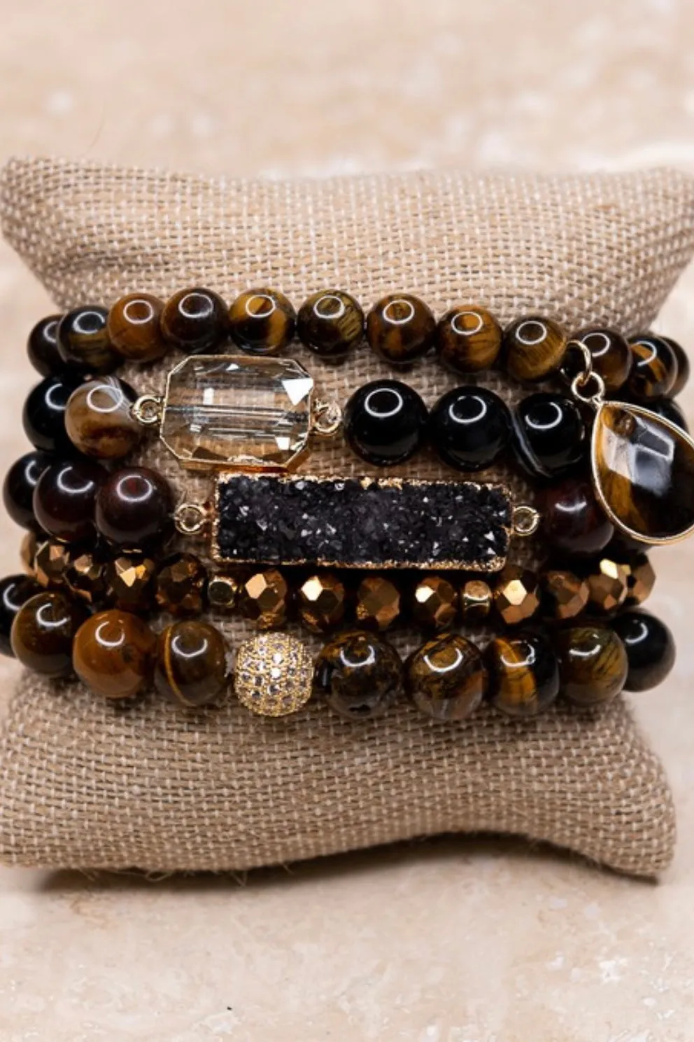 Ghana Tigers Eye Bracelet Set