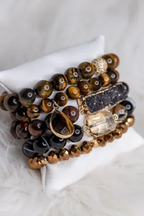 Ghana Tigers Eye Bracelet Set