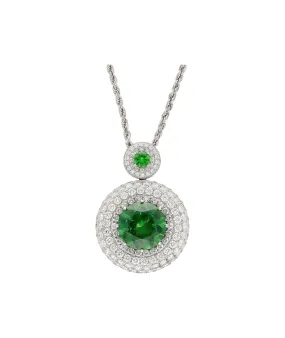 GIA Certified 8.58 Carat Demantoid Pendant Necklace in 18K White Gold