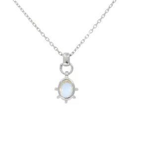 Gia Moonstone Silver Necklace