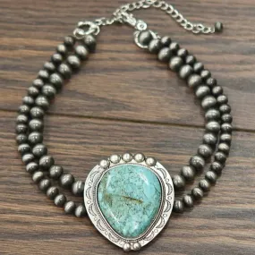 Handmade Turquoise Necklace at Bourbon Cowgirl