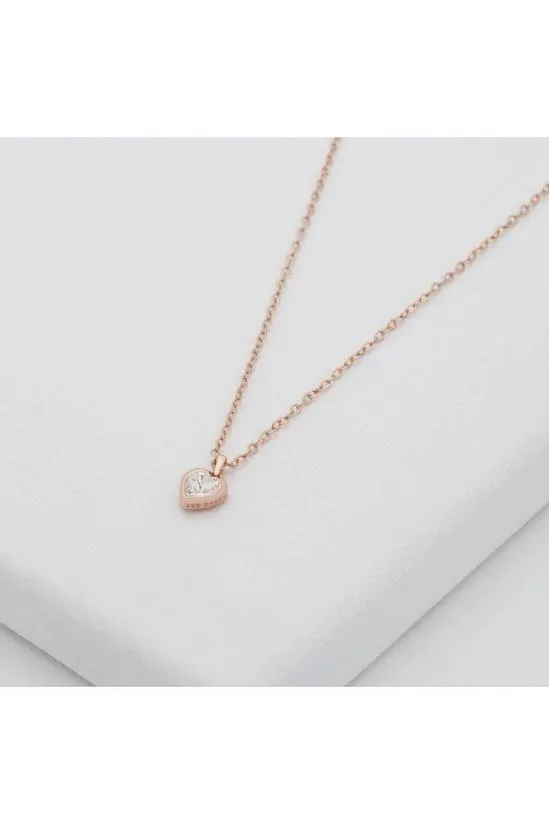 Hannela Crystal Heart Pendant Rose Gold