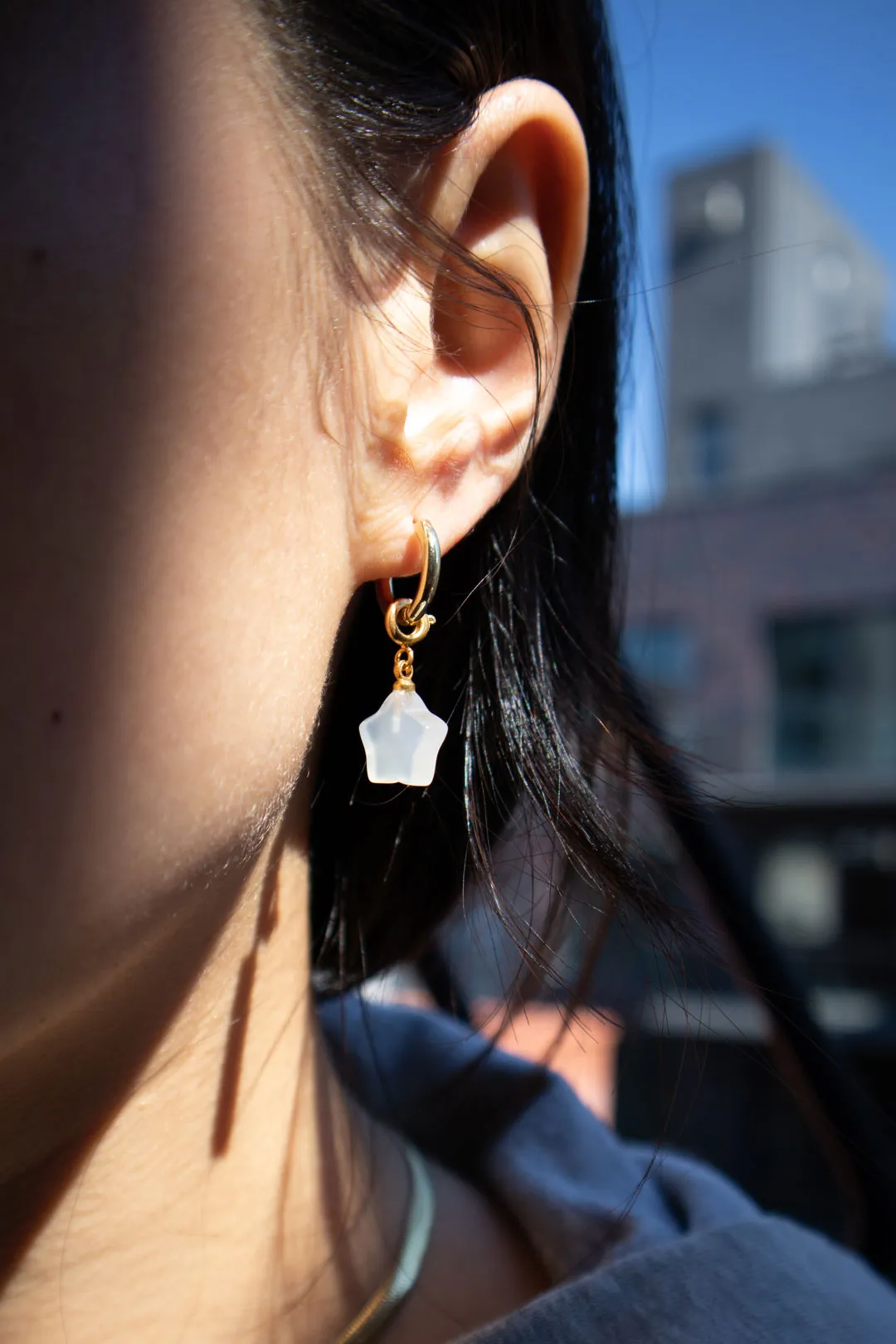 Harvest — Jade stone charm earrings