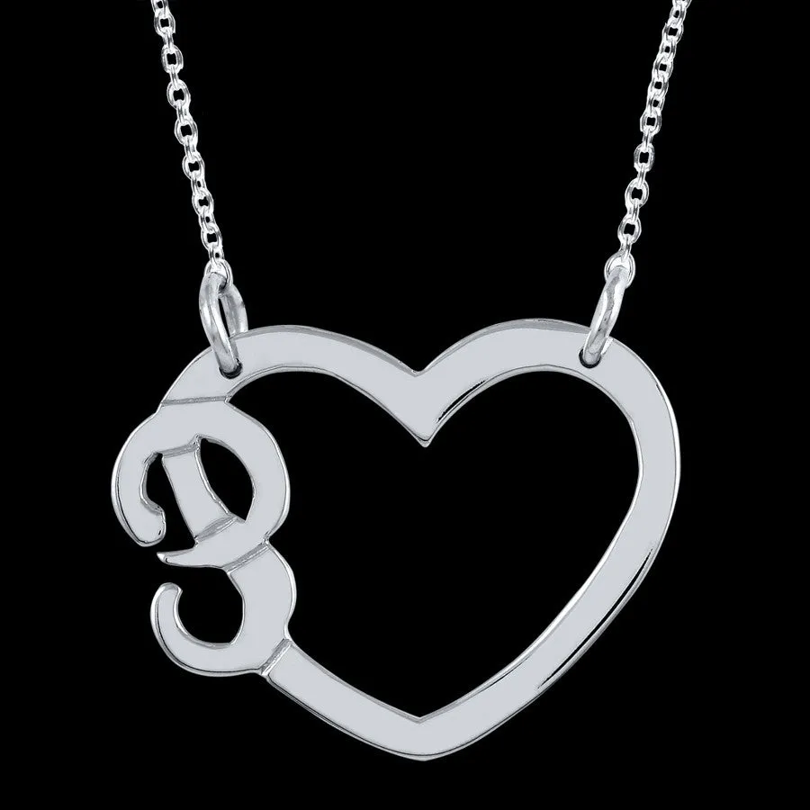 Heart Initial Necklace