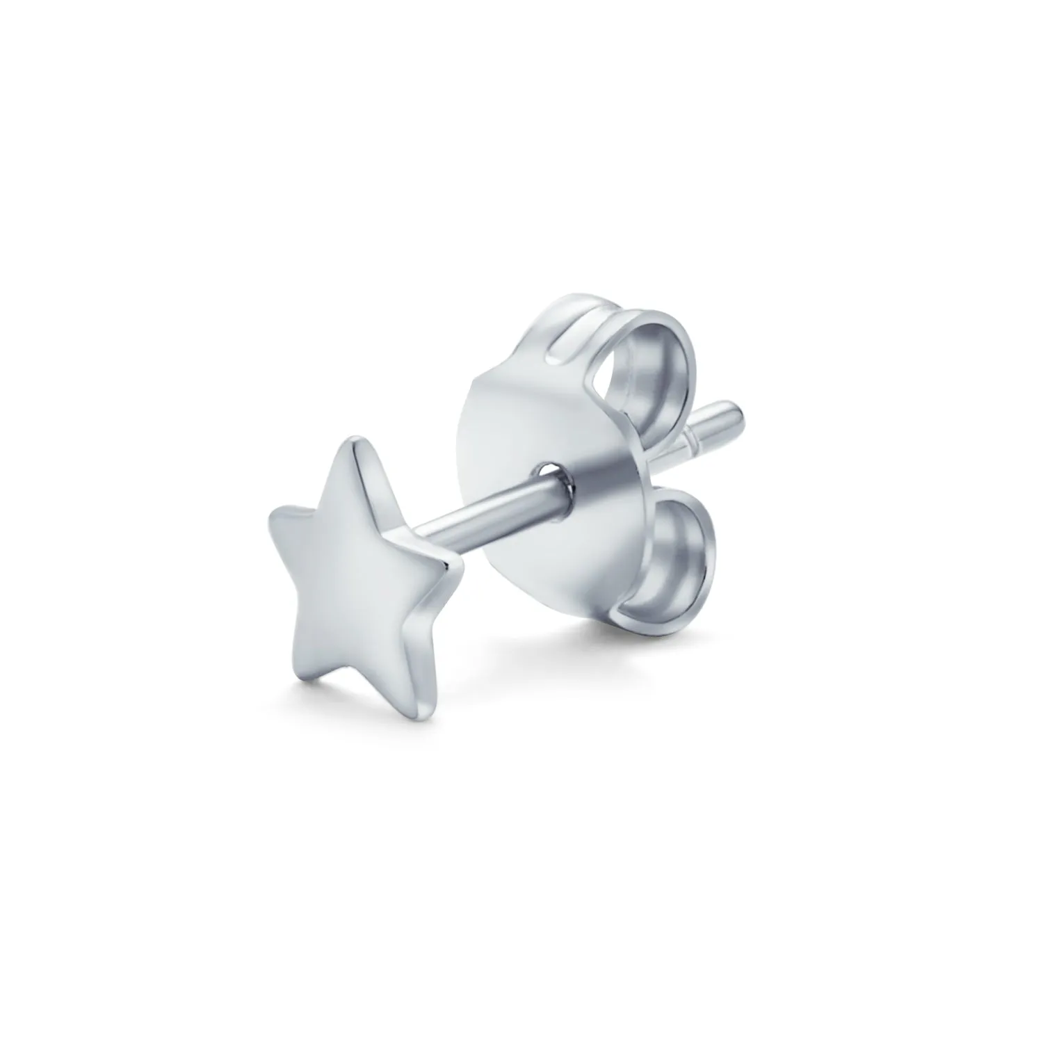 Initials Star Cartilage Ear Chain Cuff Stud Earring Sterling Silver