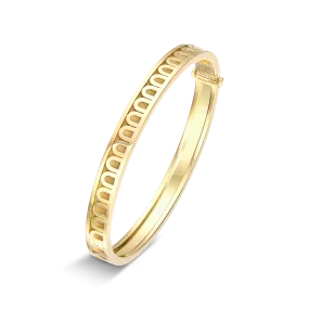 L'Arc de DAVIDOR Bangle PM, 18k Yellow Gold with Satin Finish