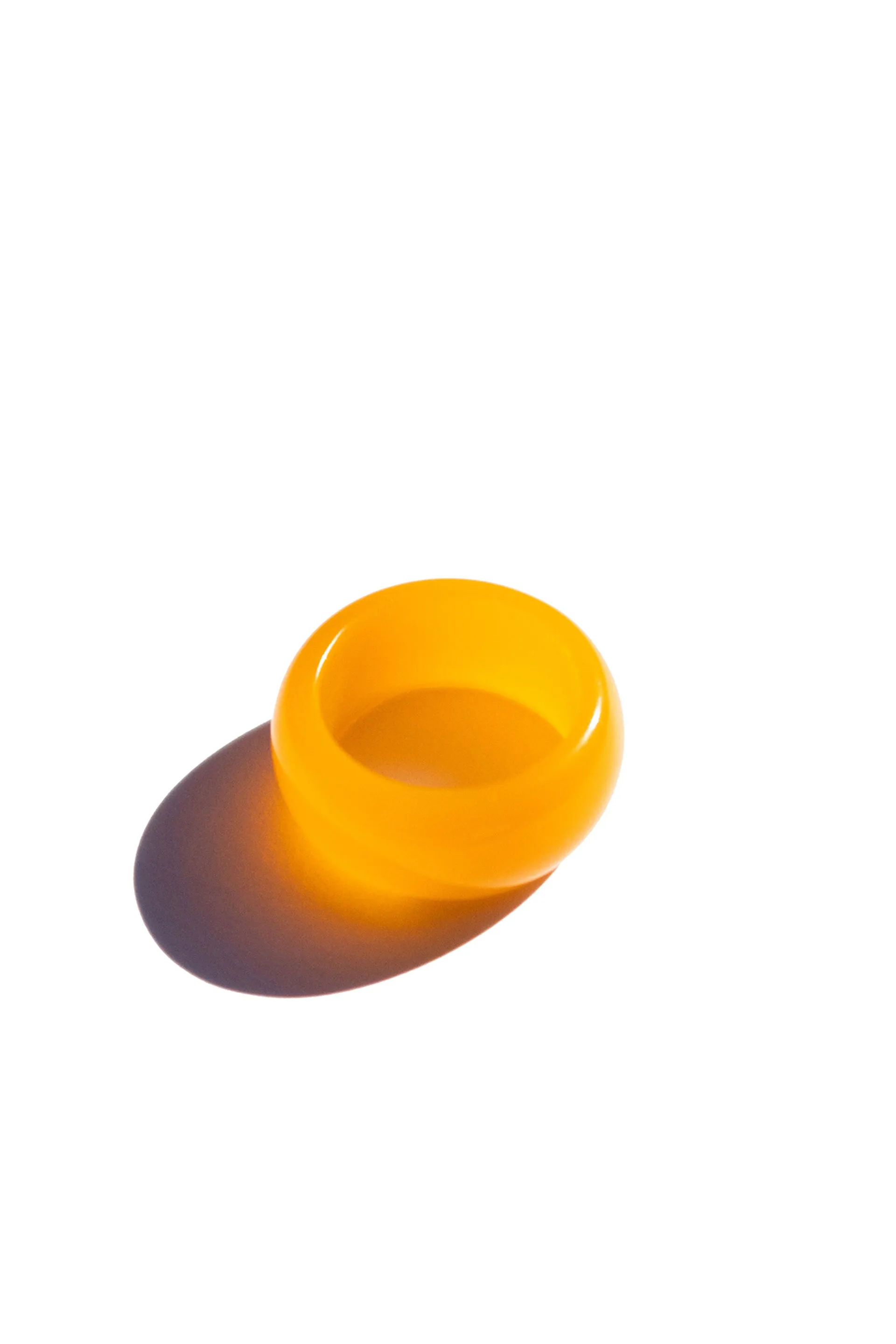 Mandarin — Orange jade stone ring