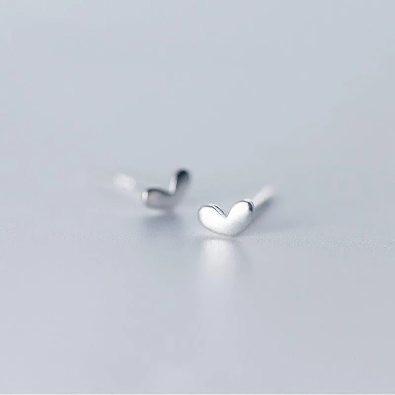 Matte Hearts Minimal Studs