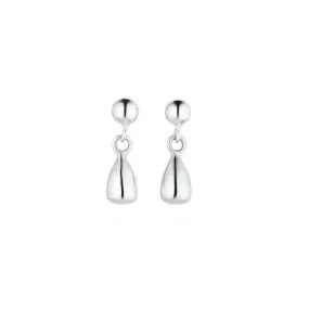 Mini Teardrop Stud Earrings - Sterling Silver