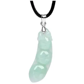 Natural Myanmar Jadeite The beans Pendant S925 silver