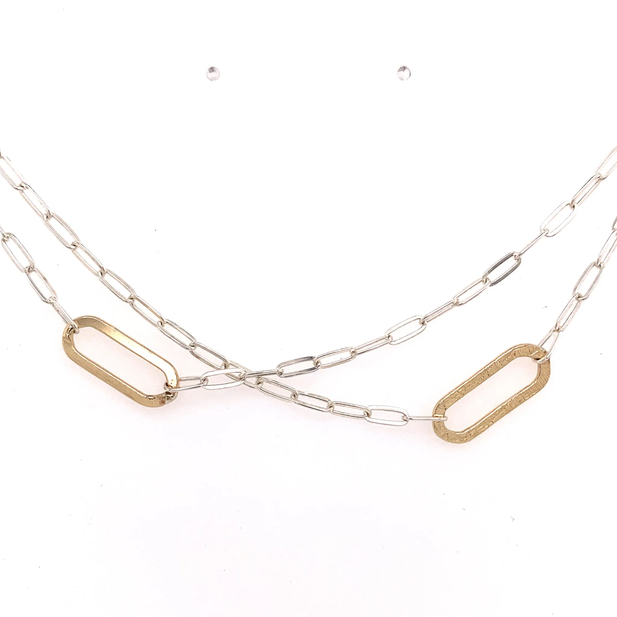 Off Center Ovals Necklace (N1868)