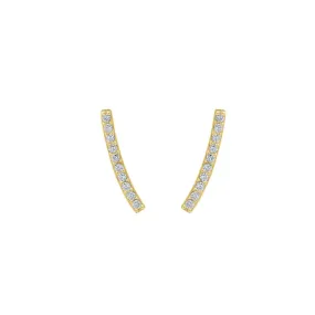 Pave Bar Stud Earrings