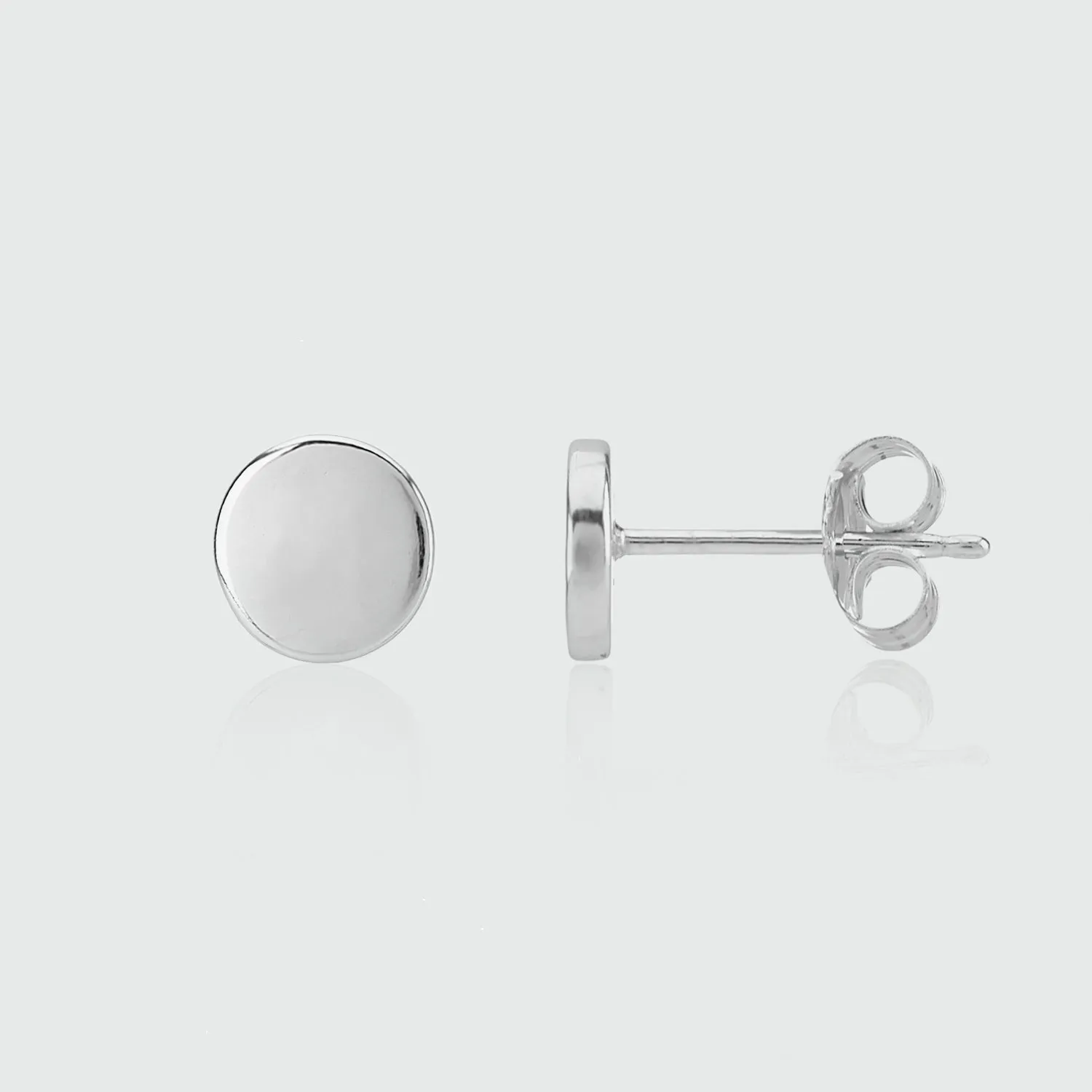 Pembroke Sterling Silver Disc Stud Earrings