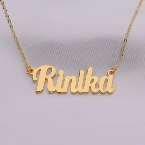 Personalised 24K Gold Plated over Sterling Silver Name Necklace