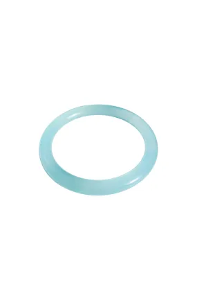 Pool skinny — Blue skinny round jade stone bangle