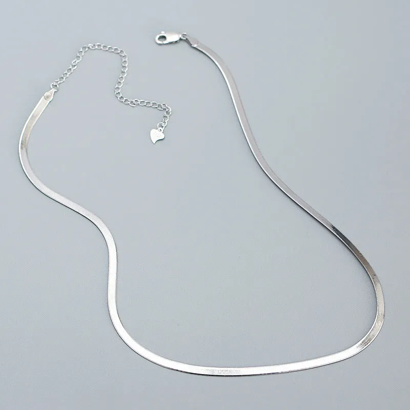 Punk Solid Color Sterling Silver Plating Necklace