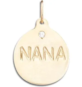 "Nana" Disk Charm With Diamond