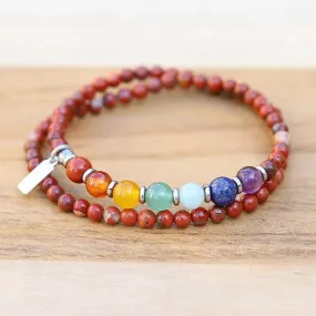 Root Chakra Red Jasper Wrap Bracelet