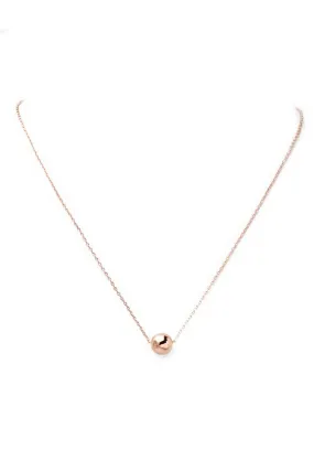 Rose Gold Disco Ball Pendant Necklace