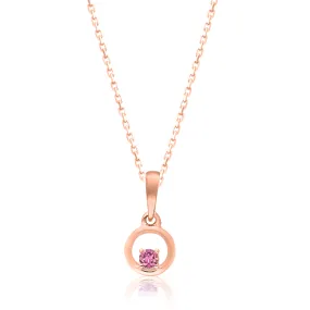 Rose Gold Pink Sapphire Heirloom Pendant