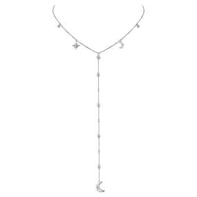 Selene Long Lariat - Whitegold