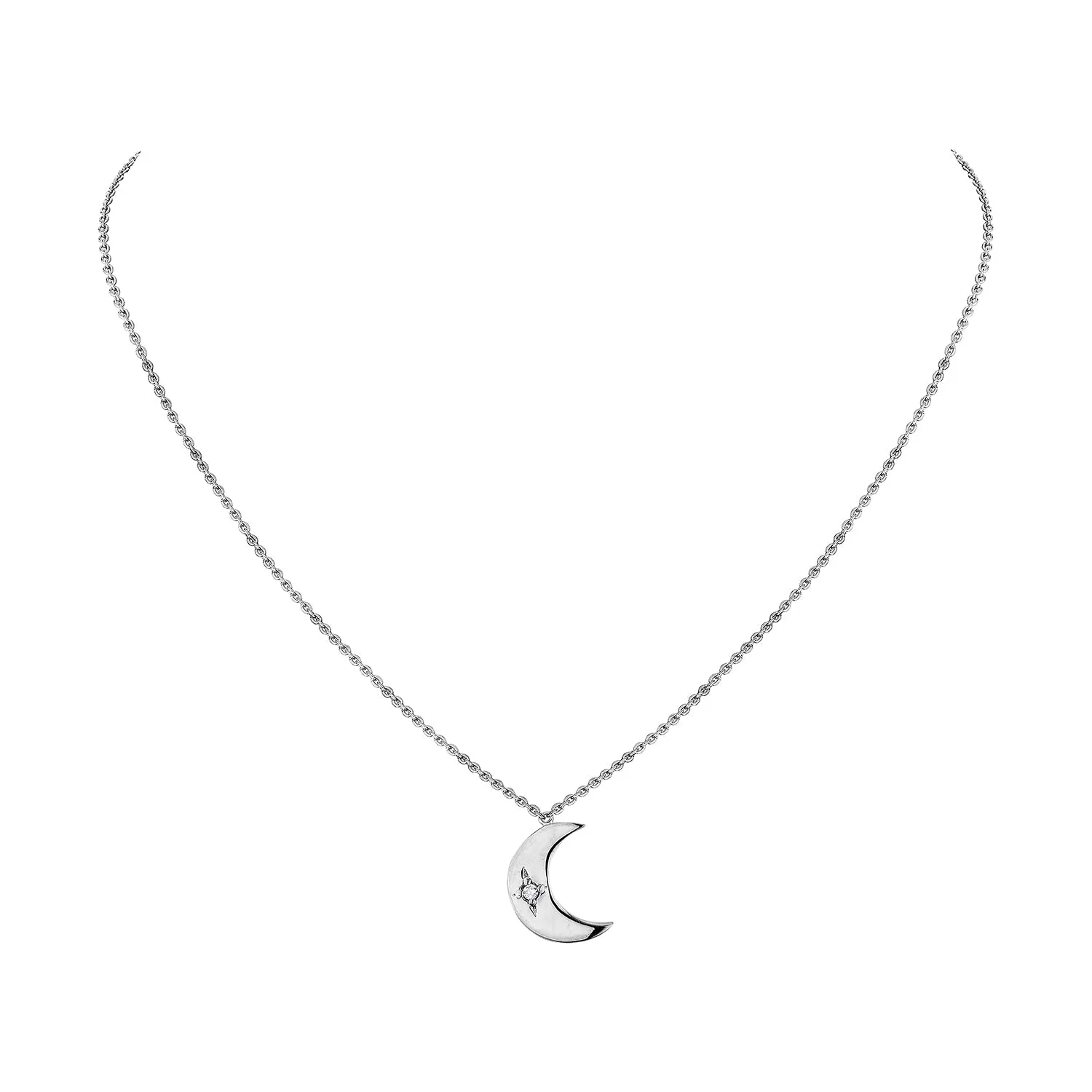 Selene Moonlight Necklace - Whitegold