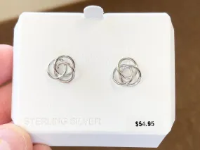 Silver Knot Earrings