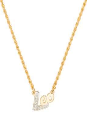 Simone I. Smith Zodiac Nameplate Necklaces - Leo