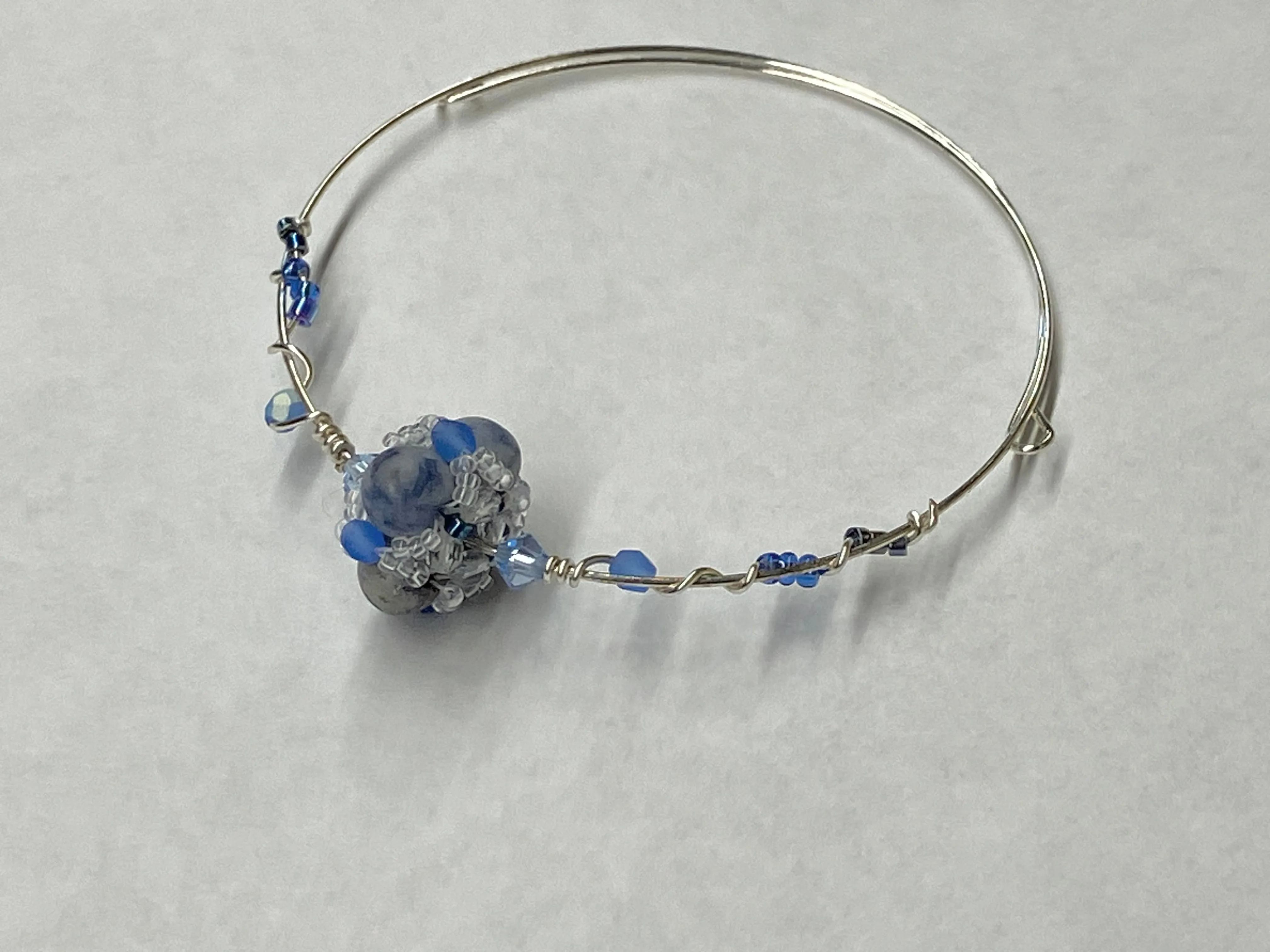 Sodalite Hand Made Wire Bracelet