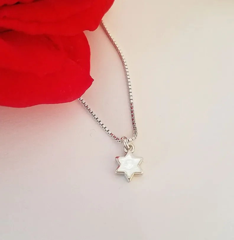 Solid Silver Star of David Tiny and Adorable