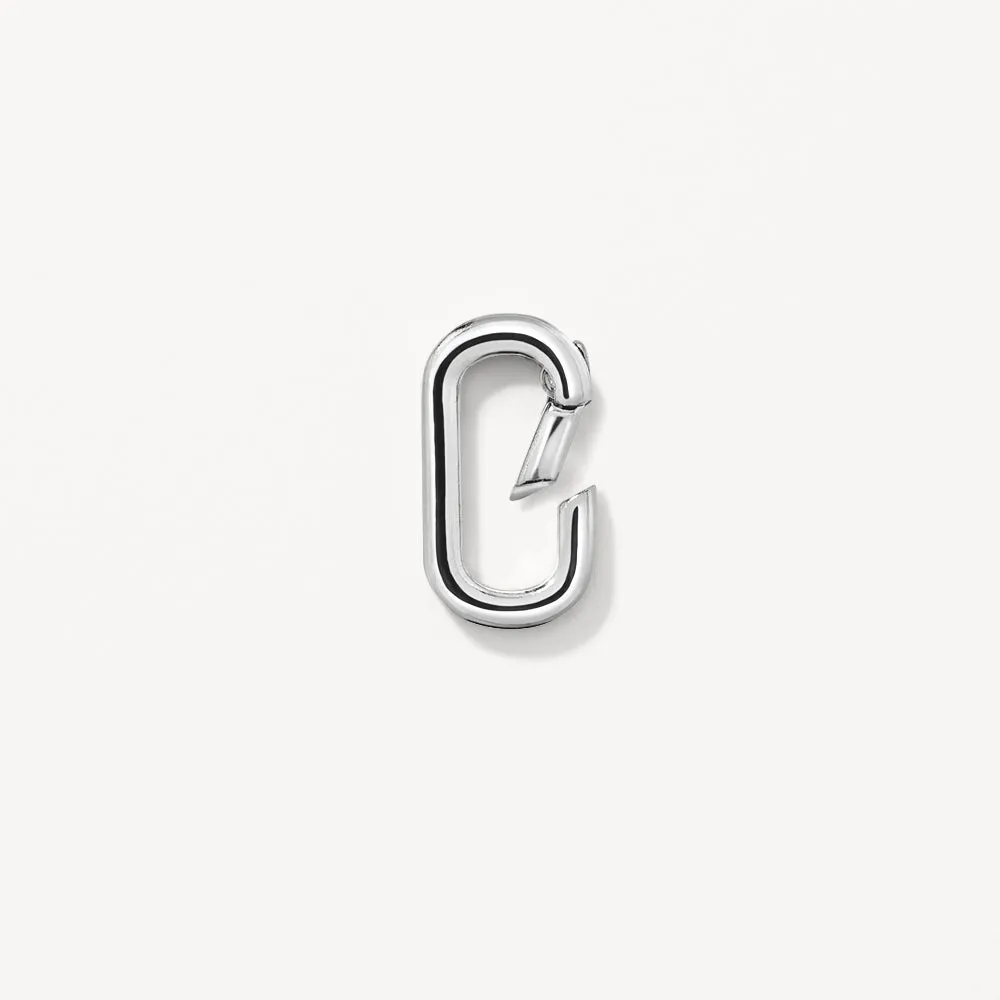 Square Boyfriend Paperclip Chain Necklace in Silver