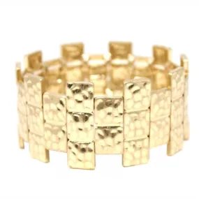 Squared Away Bracelet - Worn Gold