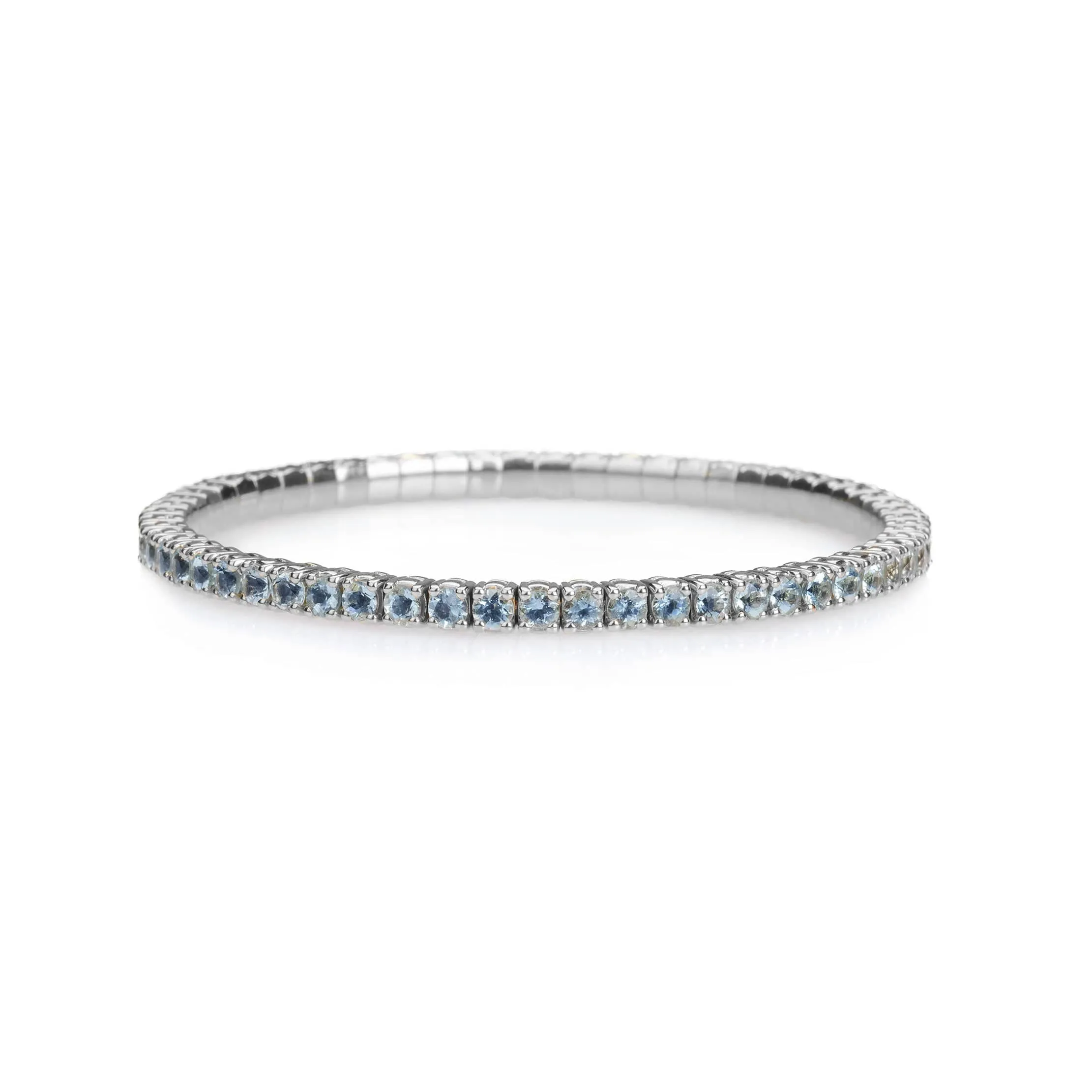 Stretch & Stack Aquamarine Tennis Bracelet, 2.25-8.58 Carats