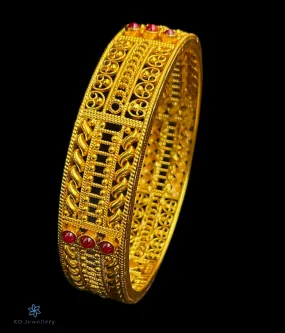 The Aditi Silver Filigree Bangle (Red/Size/2.2/2.4/2.6/2.8)